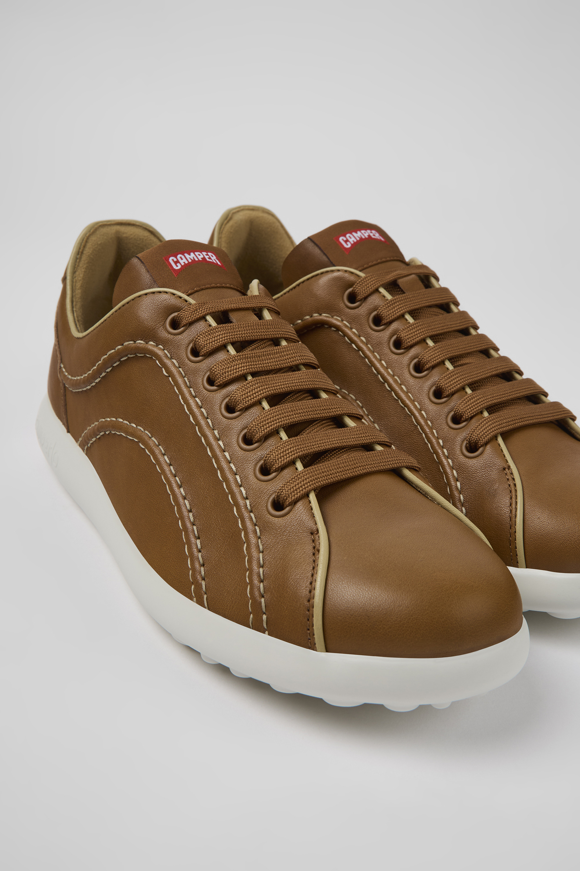 Pelotas XLite - Brown leather sneakers for men