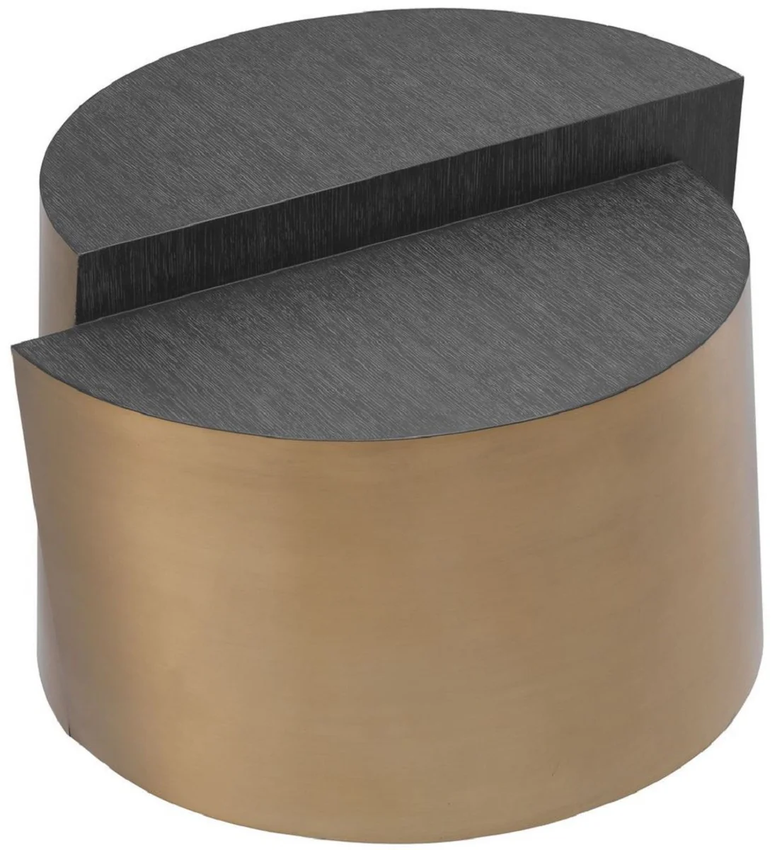 Casa Padrino mesa auxiliar de dise?o gris antracita / lat¨®n ? 60 x A. 42.5 cm - Muebles de sal¨®n de dise?o - Calidad de Lujo