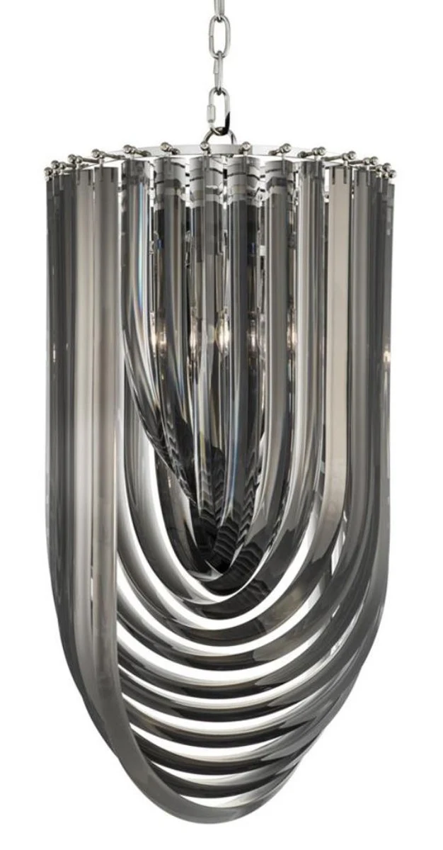 Casa Padrino araña de lujo negro Ø 35 x H. 65 cm - Colección de Lujo