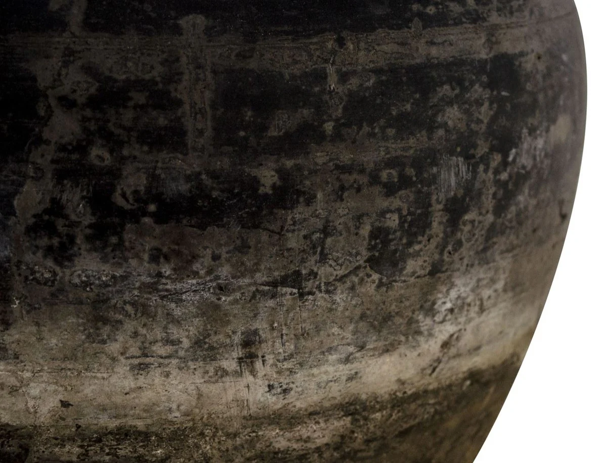 Casa Padrino lámpara de mesa de terracota de lujo gris / azul claro Ø 60 x H. 72 cm - Muebles de Lujo