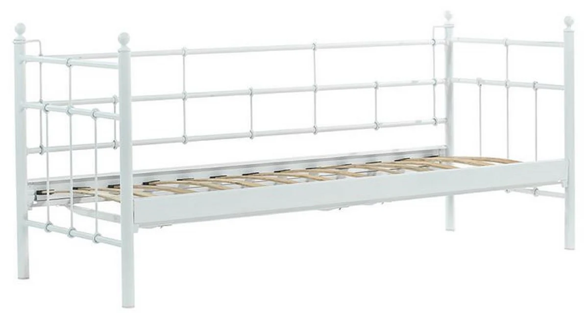 Casa Padrino sof¨¢ de jard¨ªn Art Nouveau blanco / rojo burdeos 200 x 70 x A. 92 cm - Sof¨¢ de Jard¨ªn - Sof¨¢ de Terraza - Muebles de Jard¨ªn y Terraza