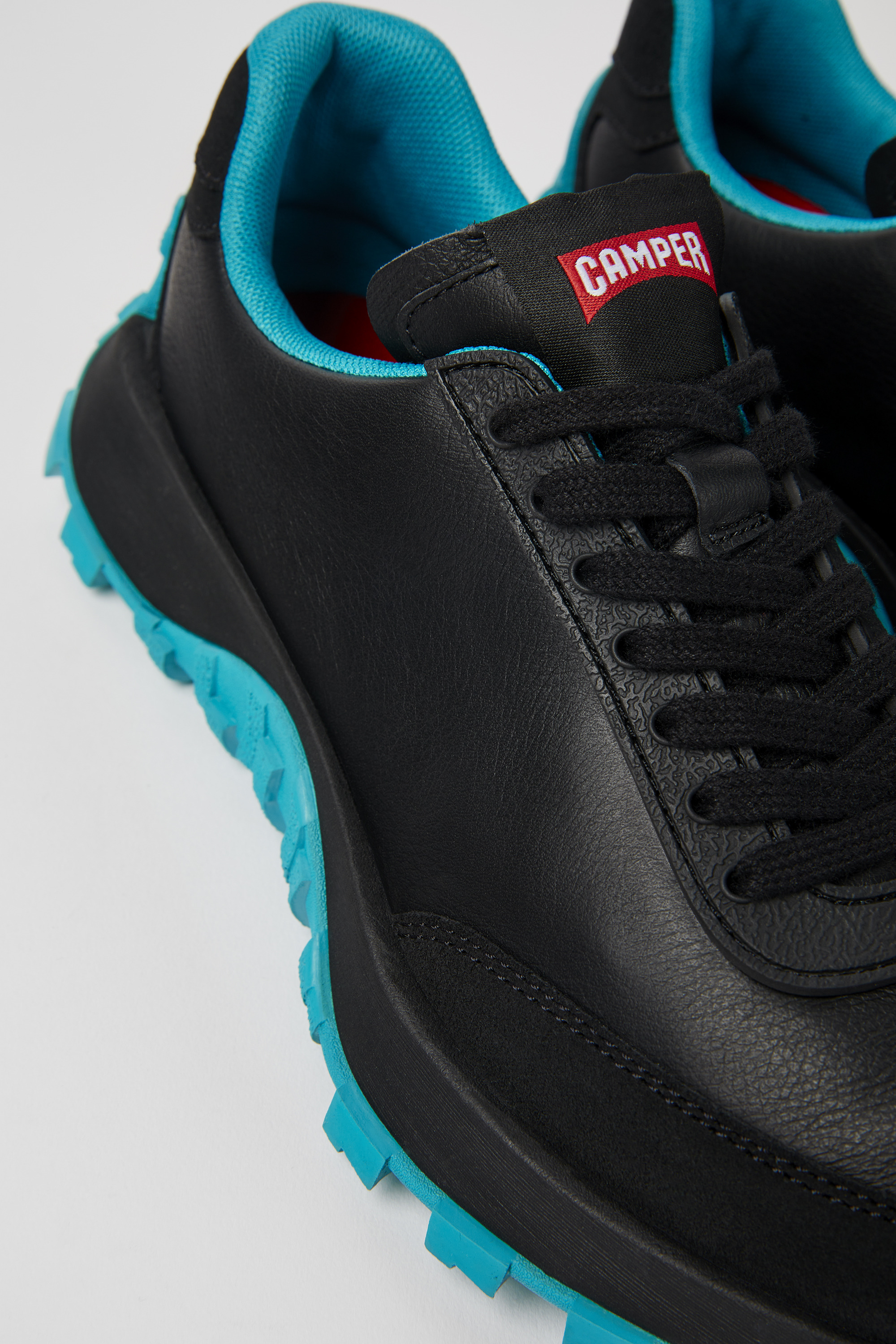 Drift Trail VIBRAM - Black leather and nubuck sneakers for women