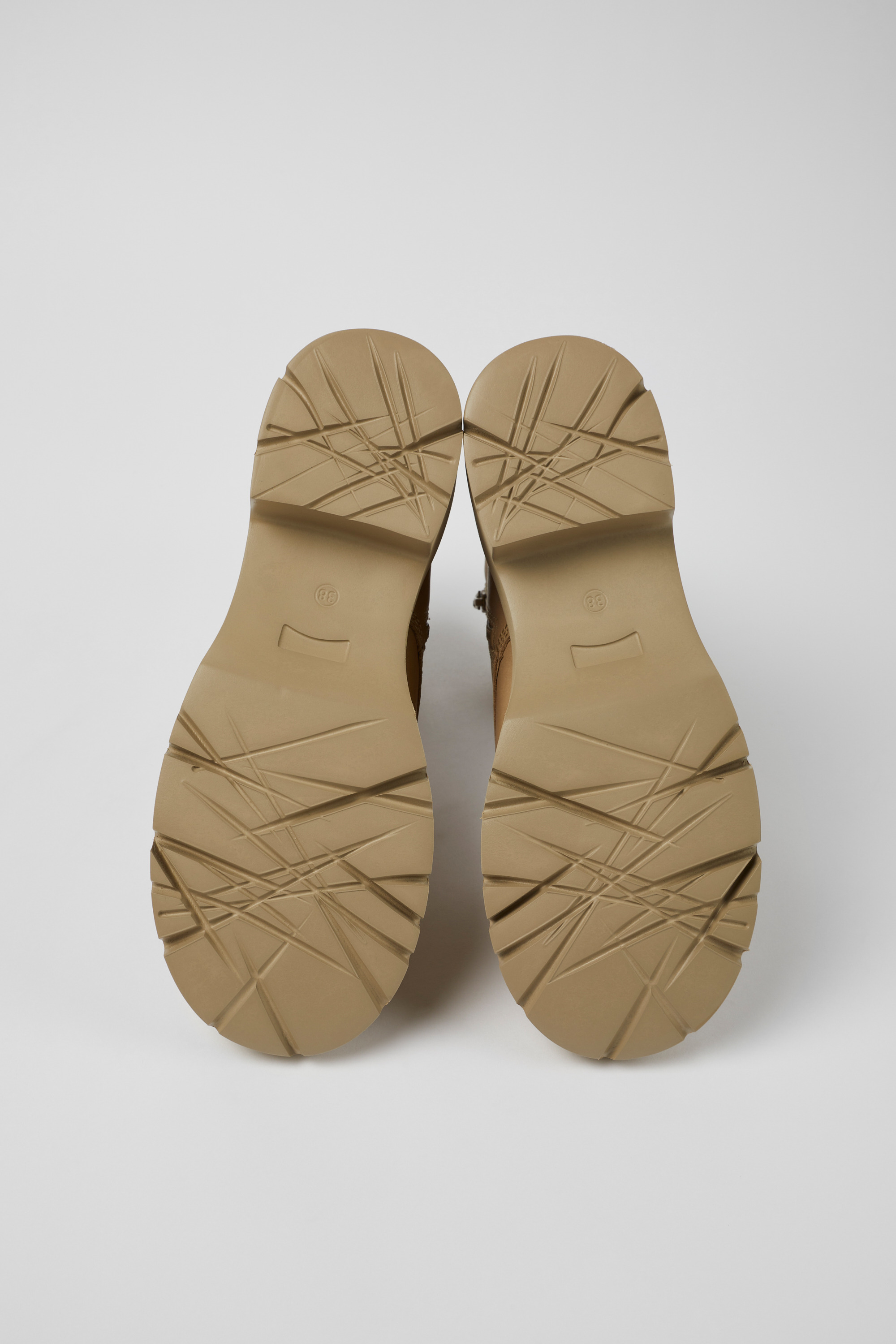 Milah - Beige lace-up boots for women