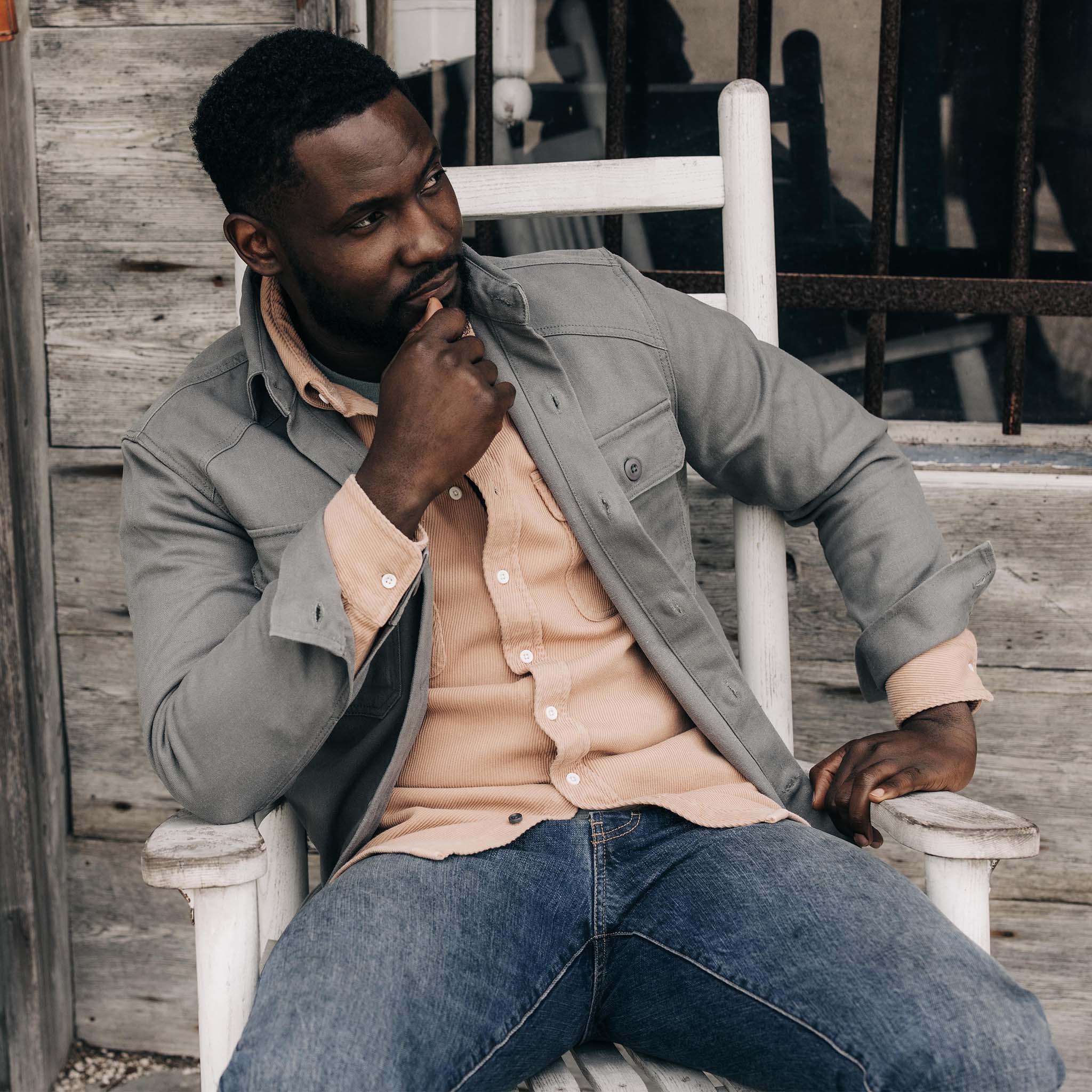 The Shop Shirt in Gravel Boss Duck