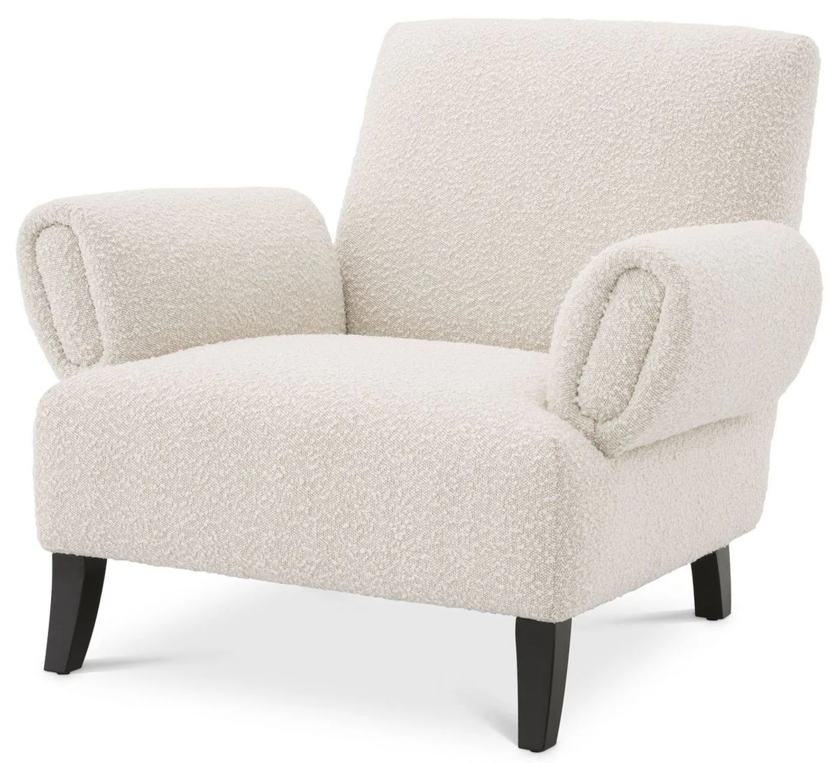 Casa Padrino sill¨®n de lujo crema / negro 95 x 90 x A. 80 cm - Sill¨®n de Sal¨®n - Muebles de Sal¨®n de Lujo