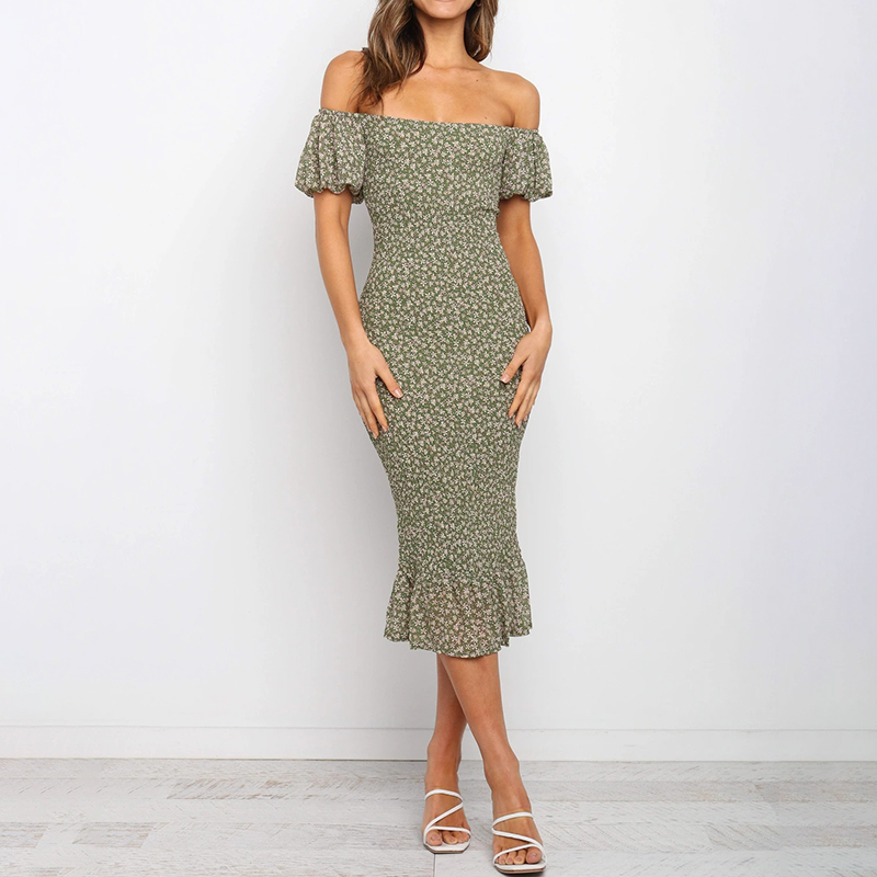 Casual Short-sleeved Stretch Jumpsuit Bag Hip Skirt Shrug Summer European And American Style