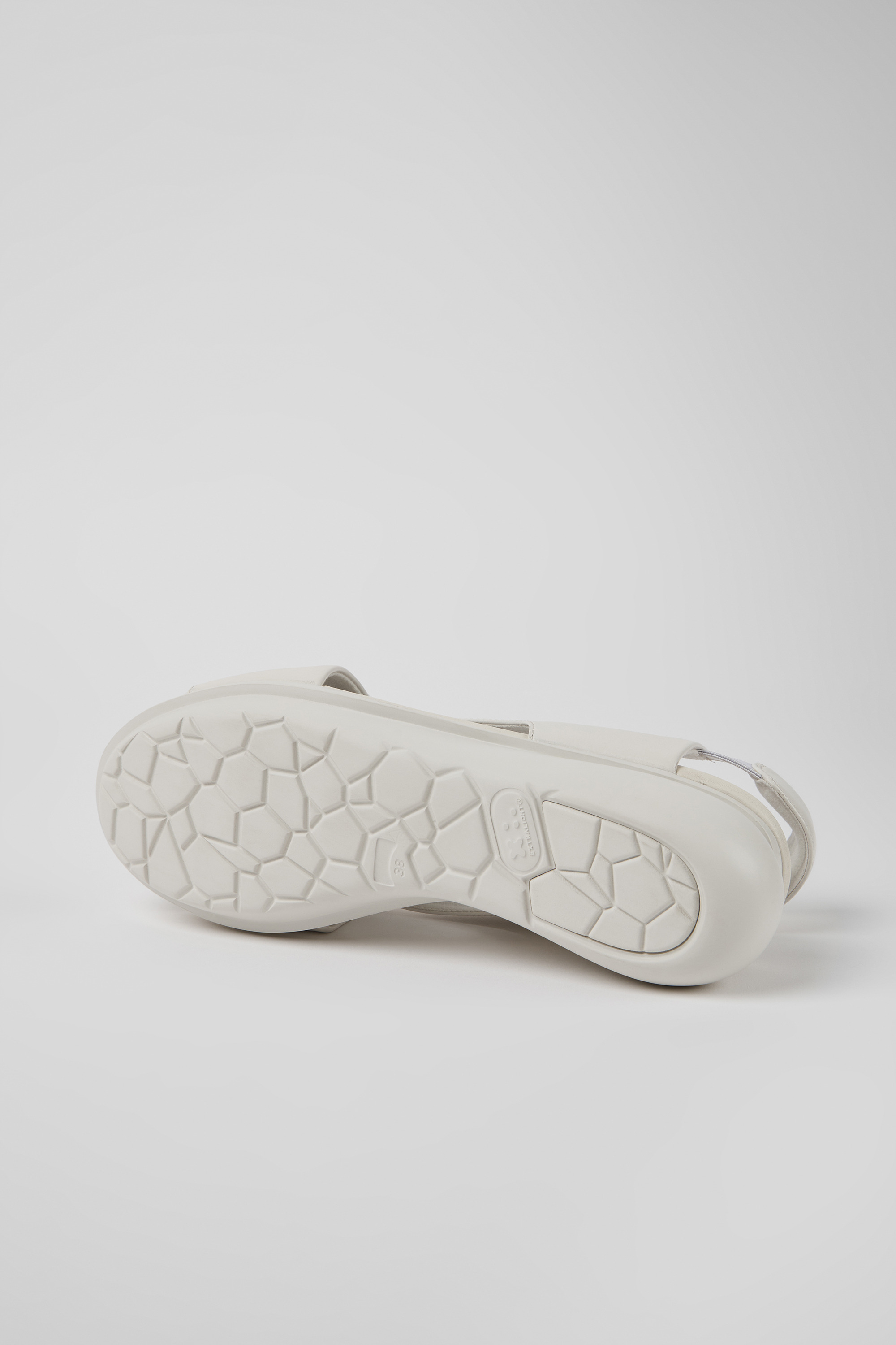 Balloon - White leather sandals for women