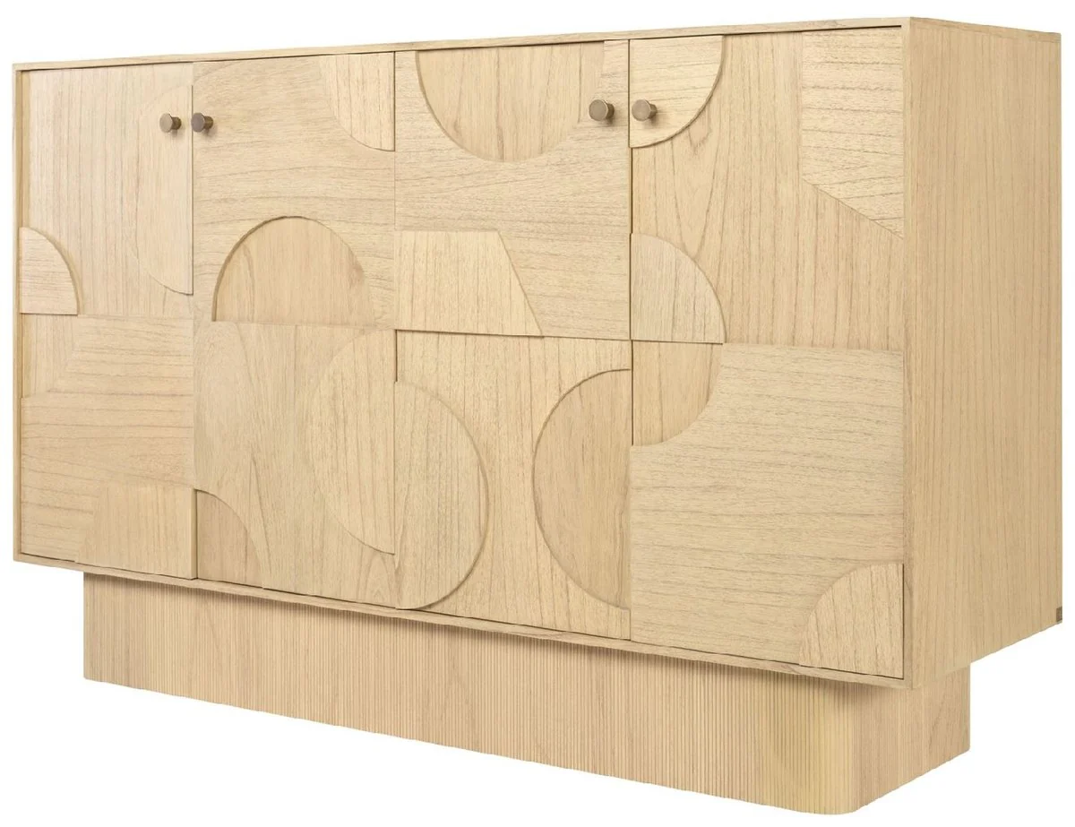 Casa Padrino aparador de dise?o de lujo natural 172,5 x 50 x A. 107,5 cm - Armario de madera maciza con 4 puertas - Armario de dormitorio - Armario de sal¨®n - Armario de oficina - Muebles de lujo