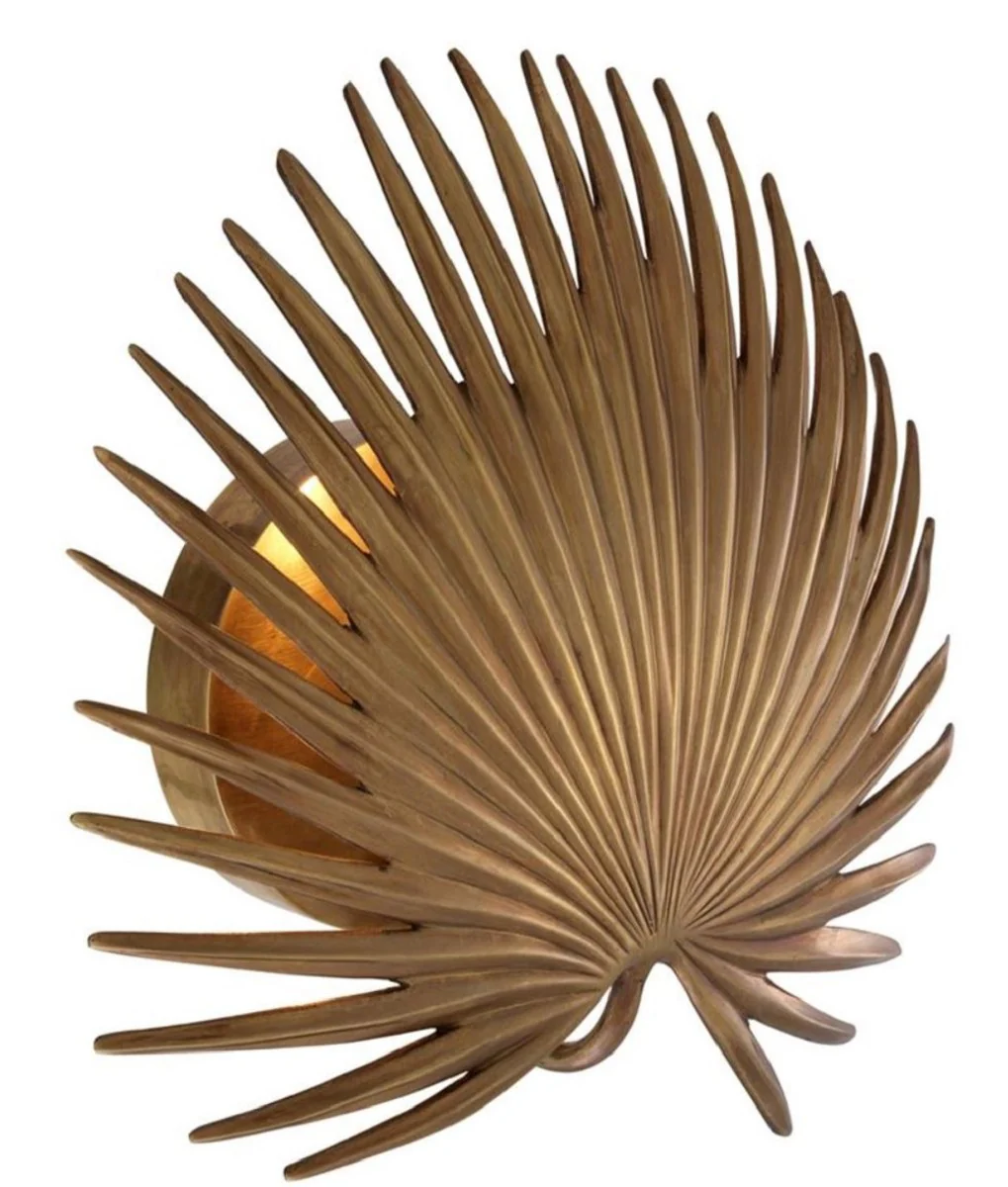 Casa Padrino lámpara de pared de diseño latón vintage 34 x 14,5 x H. 32 cm - Lámpara de Pared para Hoteles y Restaurantes