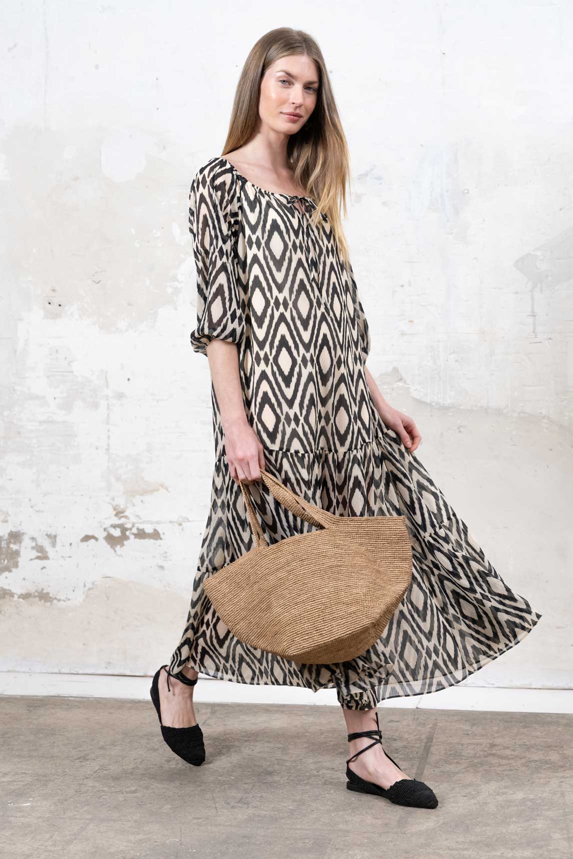 Rivera-spain Vestido Céret geométrico