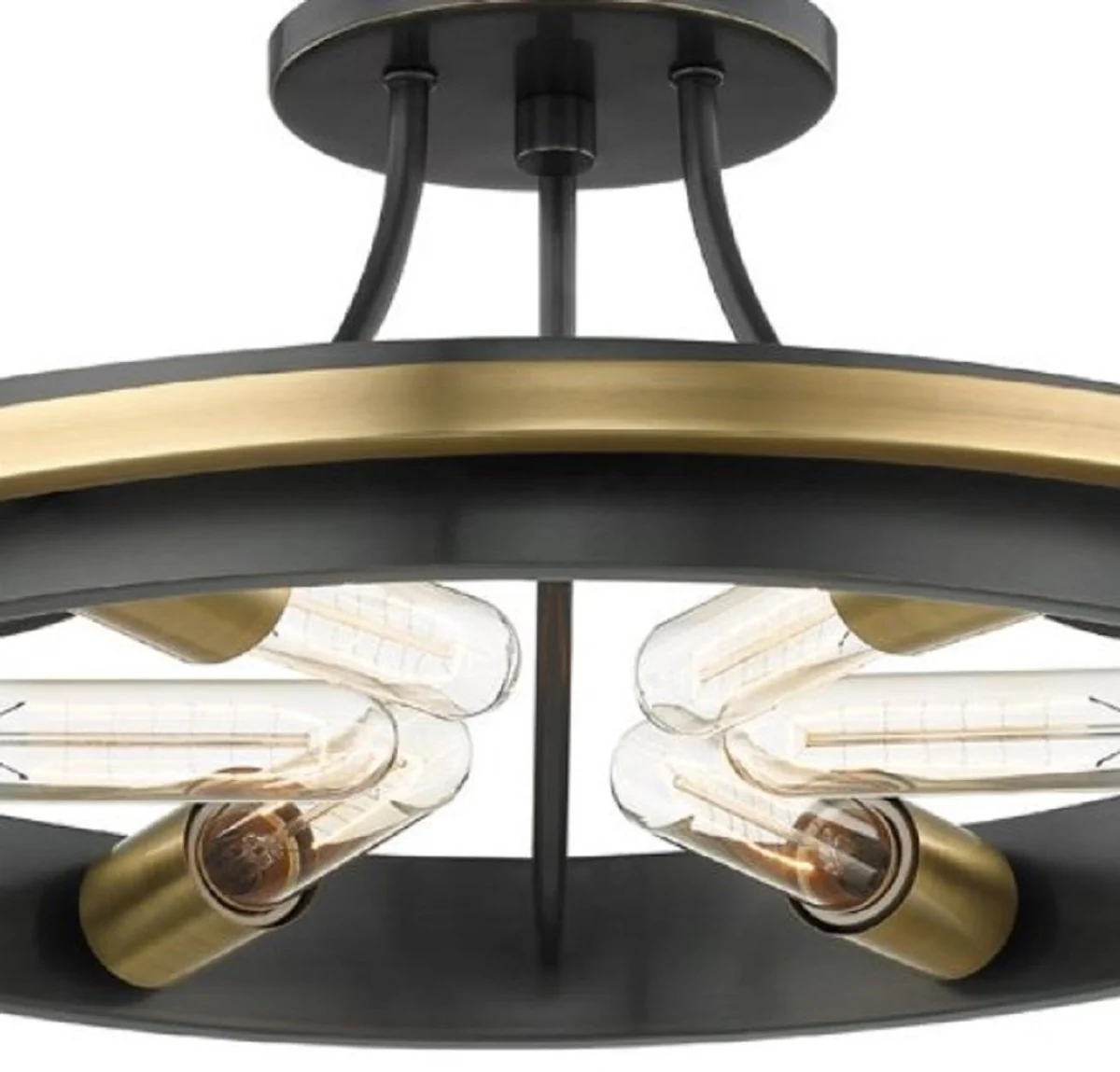 Casa Padrino lámpara colgante de lujo bronce antiguo / latón antiguo Ø 53,3 x H. 20,3 cm - Colección de Lujo