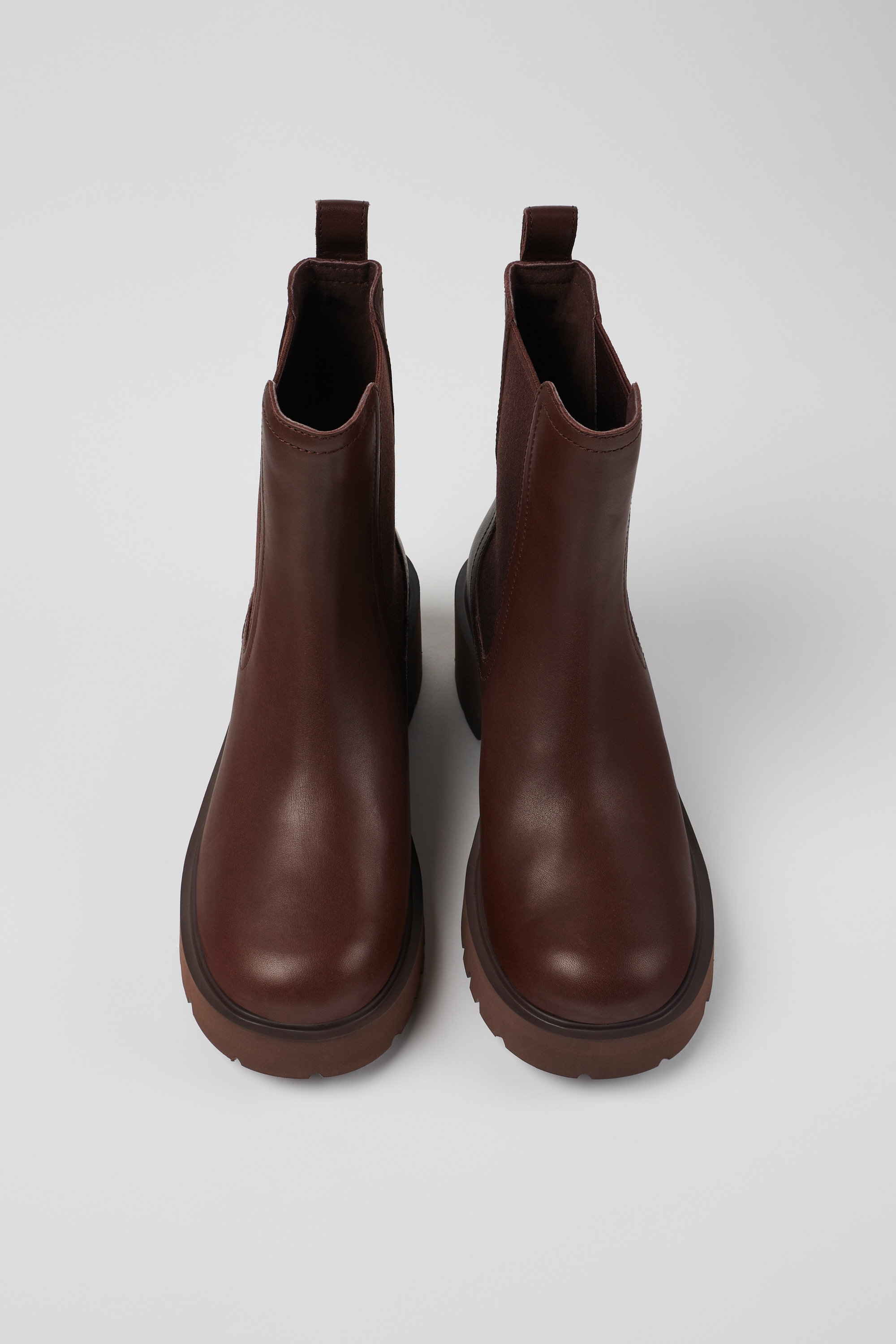 Milah - Burgundy leather Chelsea boots for women