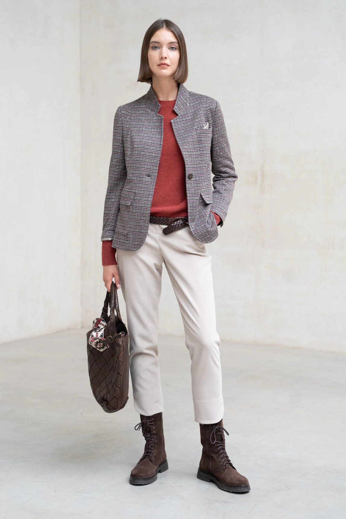 Rivera-spain Jersey Módena lana cashmere cereza