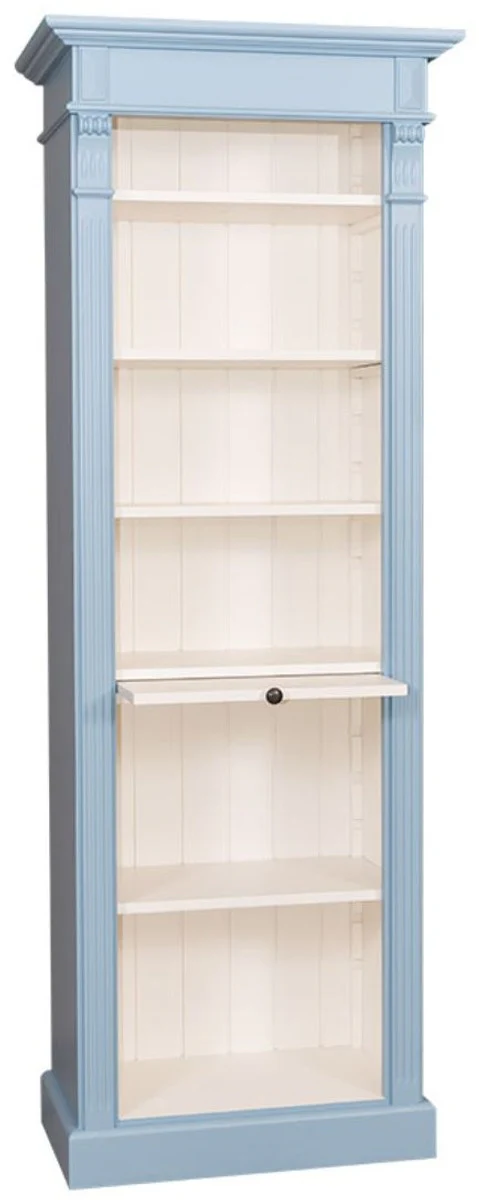 Casa Padrino country house style bookcase light blue / white 70 x 39 x H. 197 cm - Country House Style Collection
