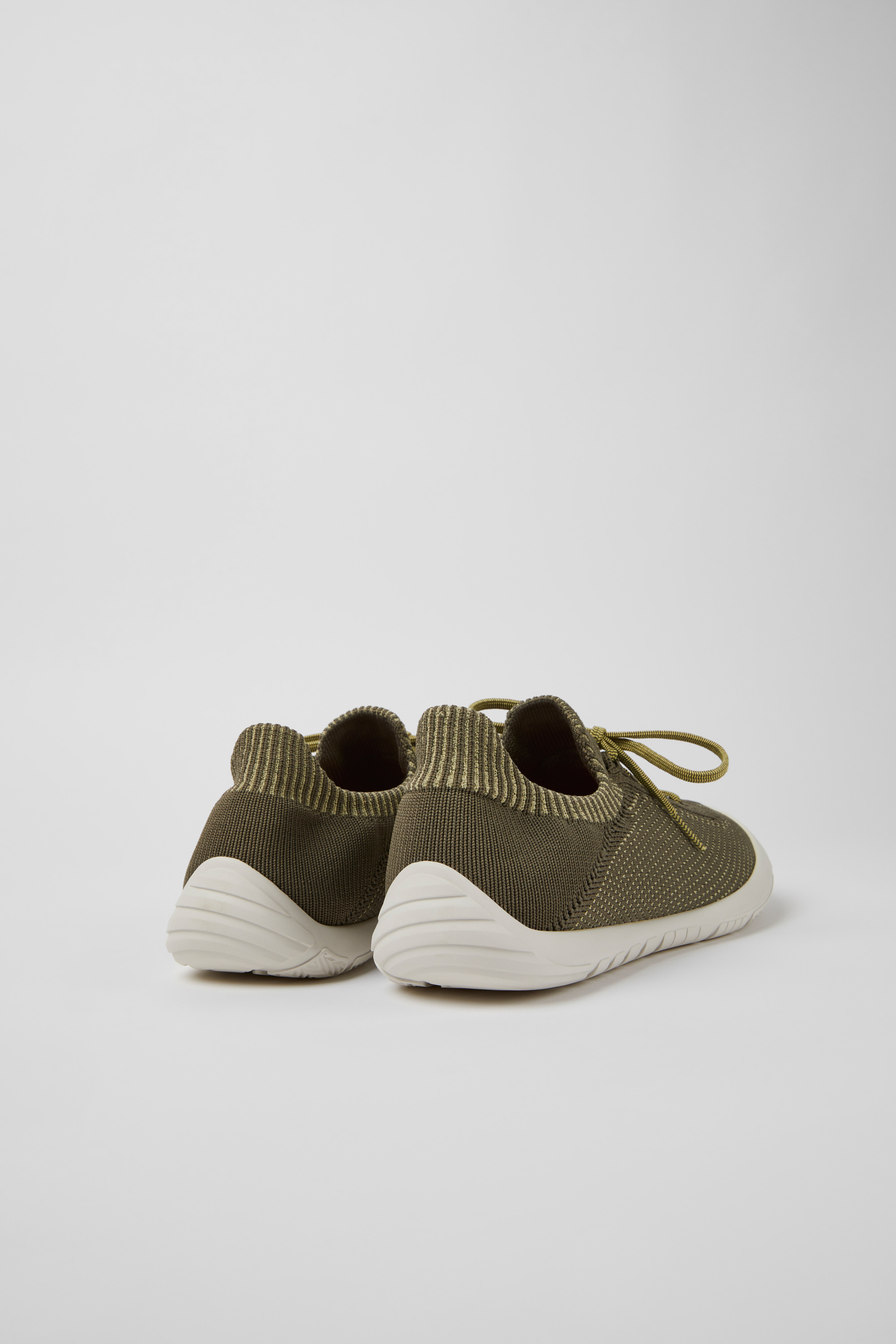 Path - Green and yellow textile sneakers for men