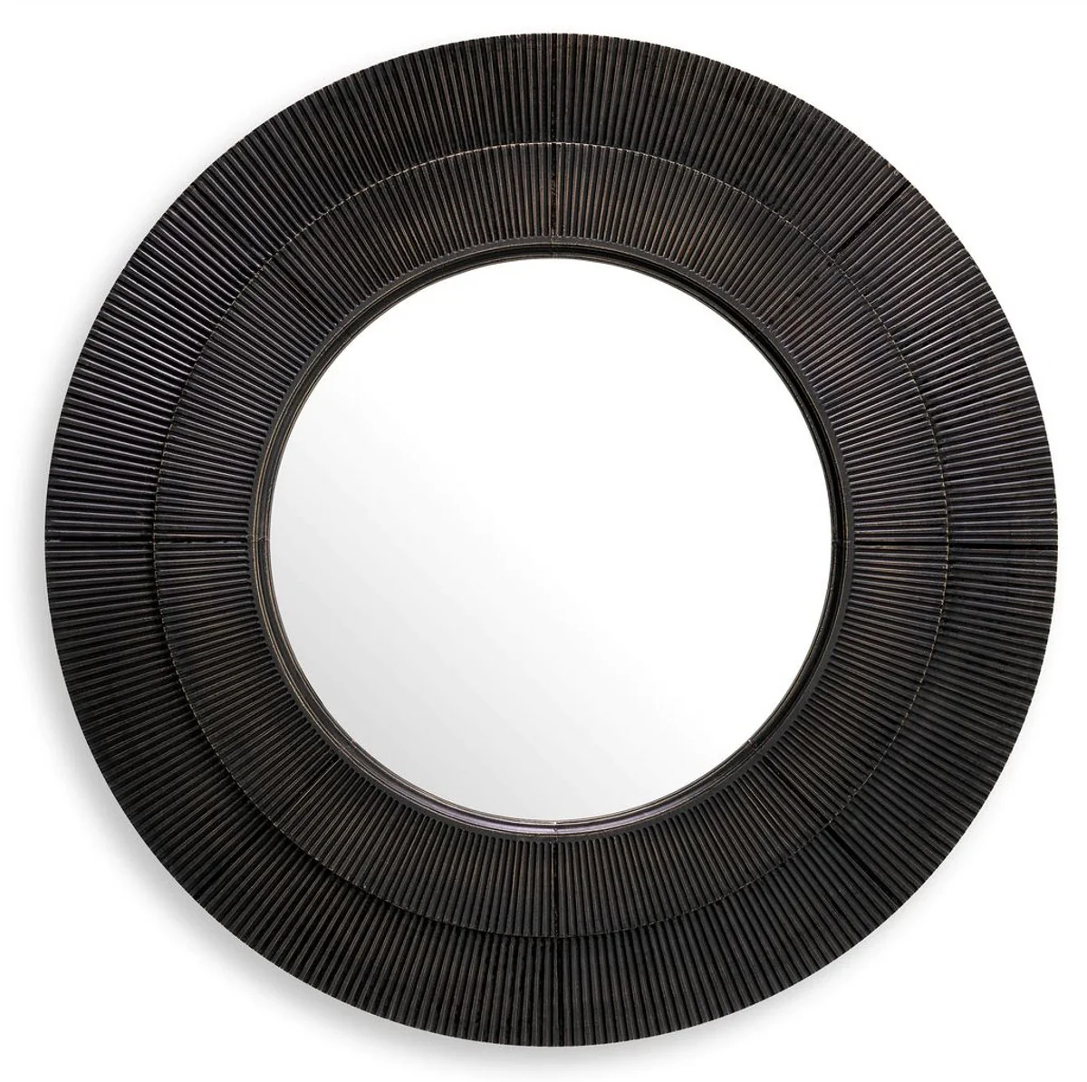 Casa Padrino espejo de pared de lujo bronce ? 90 cm - Espejo de sal¨®n redondo - Espejo de dormitorio - Espejo de armario - Muebles de lujo