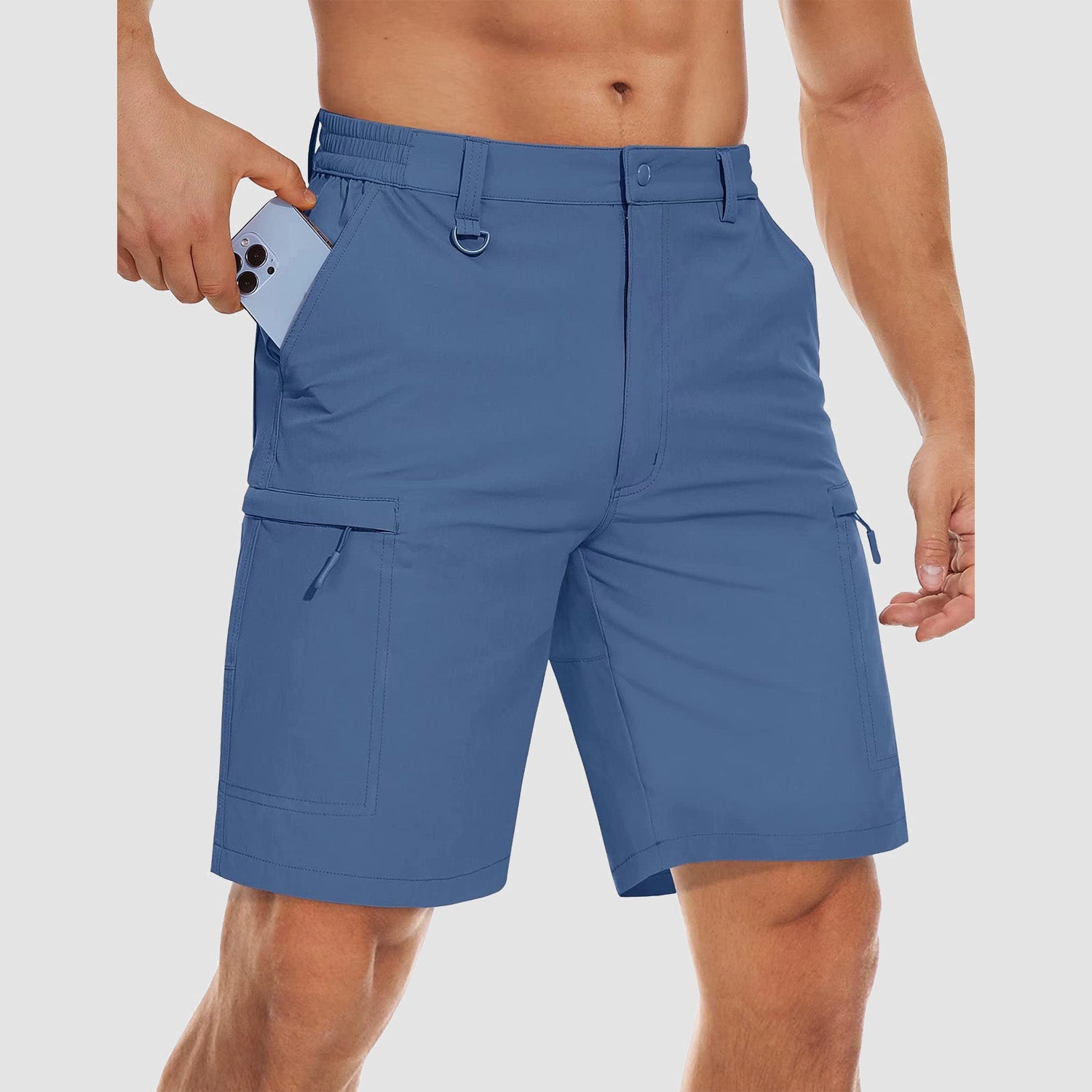 Men's Hiking Shorts 5 Pockets Water-Resistant Ripstop Quick Dry Outdoor Shorts