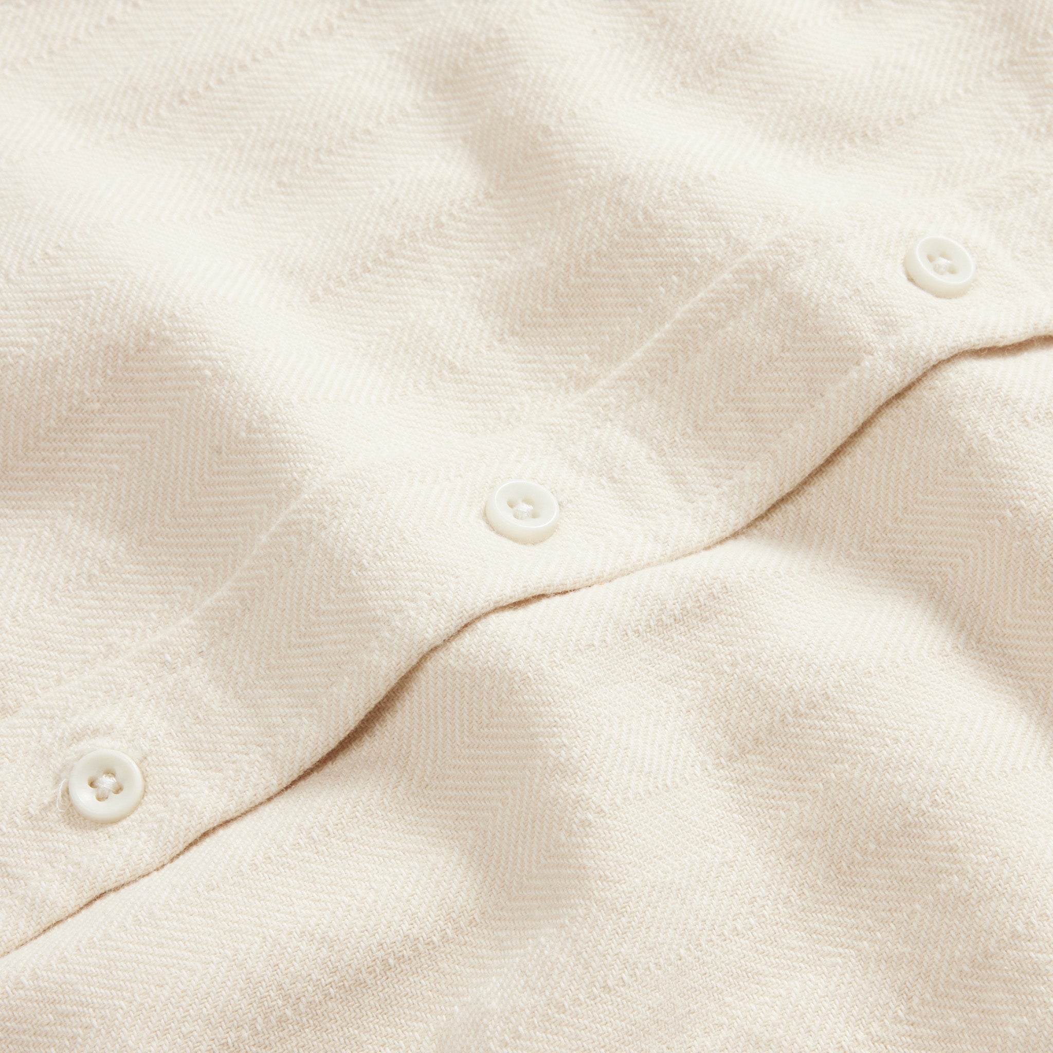 The Ledge Shirt in Oyster Herringbone