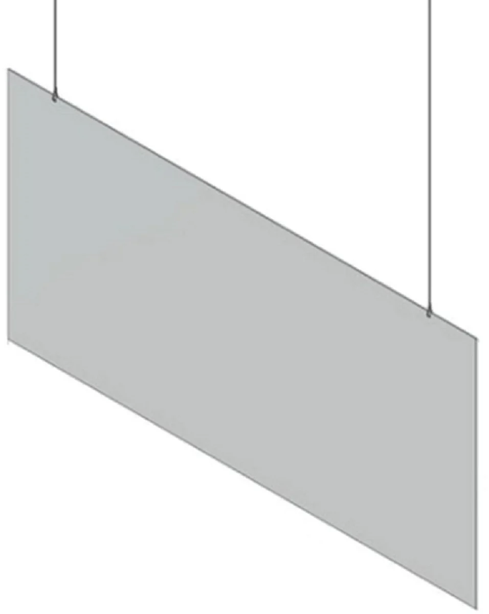 Casa Padrino plastic hanging partition transparent 200 x H. 50 cm - Desk Reception Counters Spit Protection Covid-19 Corona Safety Disc