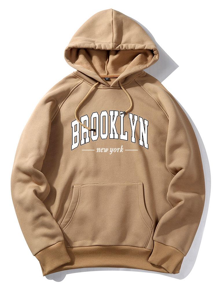 Brooklyn Letter Print Hoodie