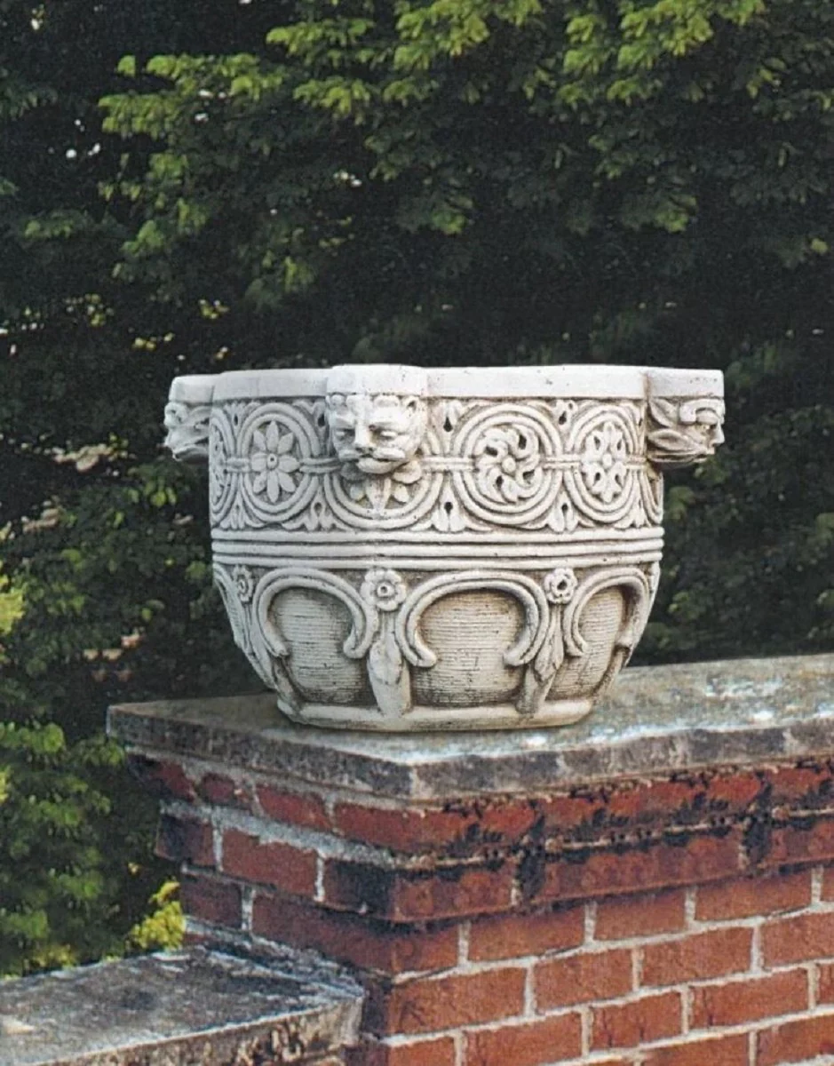 Casa Padrino maceta barroco de lujo gris ? 57 x A. 39 cm - Hecho en Italia