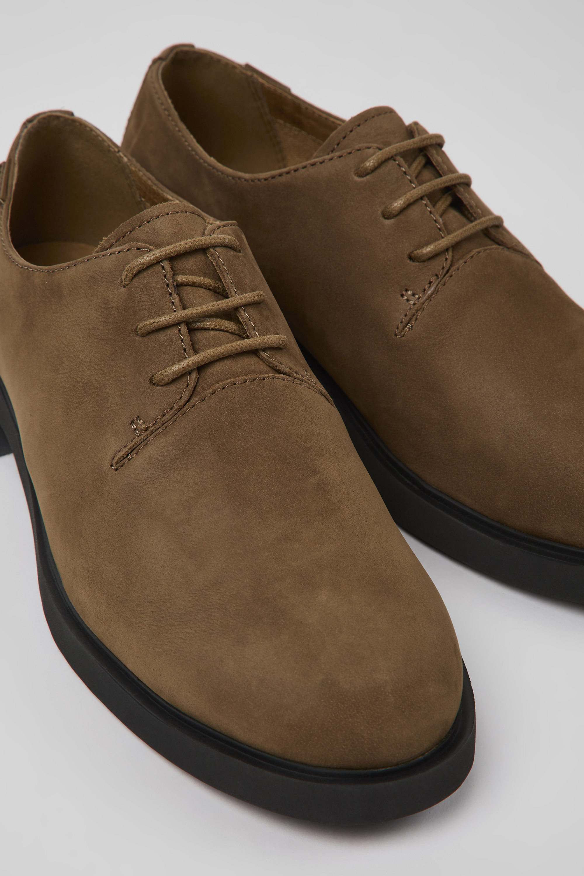 Iman - Brown nubuck shoes for women