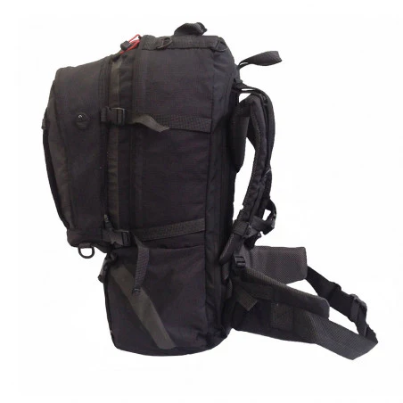 Mochila viaje MULTITRAVEL 60 + 20 con daypack - negra