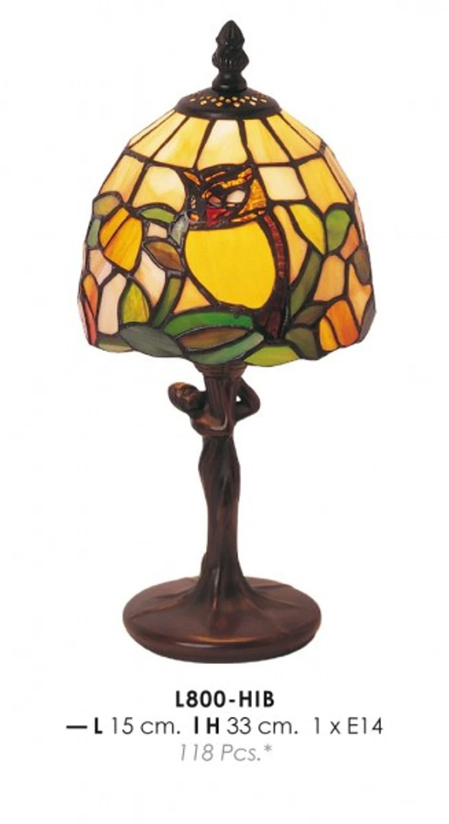 Casa Padrino l¨¢mpara de mesa Tiffany ? 15 x A. 33 cm - L¨¢mpara de escritorio de lujo