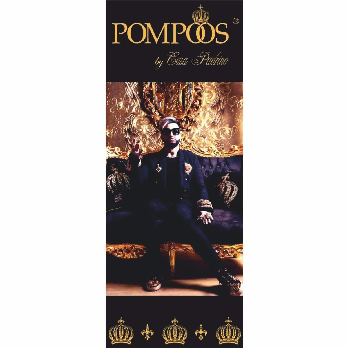 Pomp??s by Casa Padrino taburete barroco de lujo redondo oro / patr¨®n rojo / marr¨®n / oro