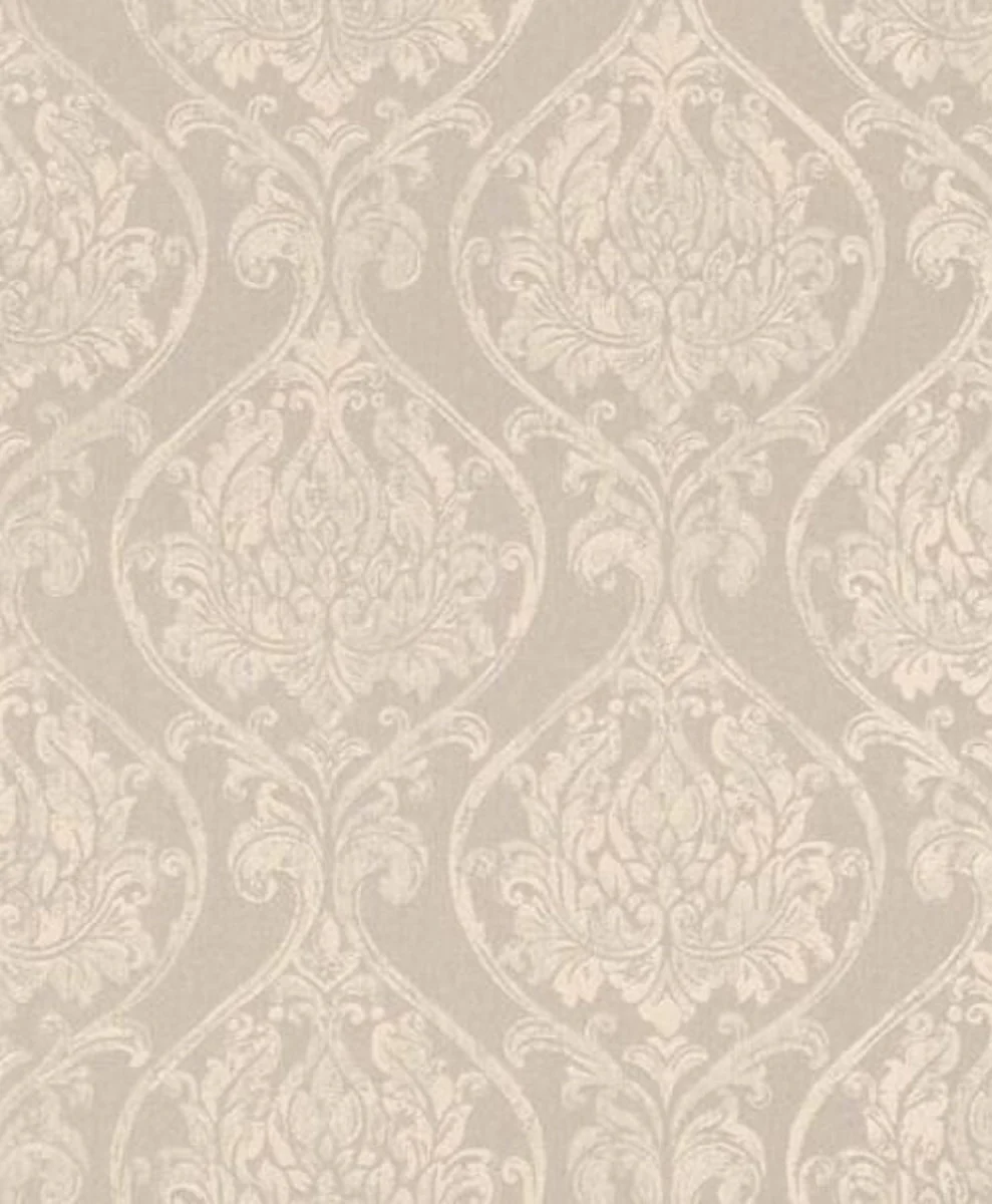 Casa Padrino papel tapiz de sala de estar barroco crema / beige 10,05 x 0,53 m - Papel Pintado Textil de Alta Calidad en Estilo Barroco