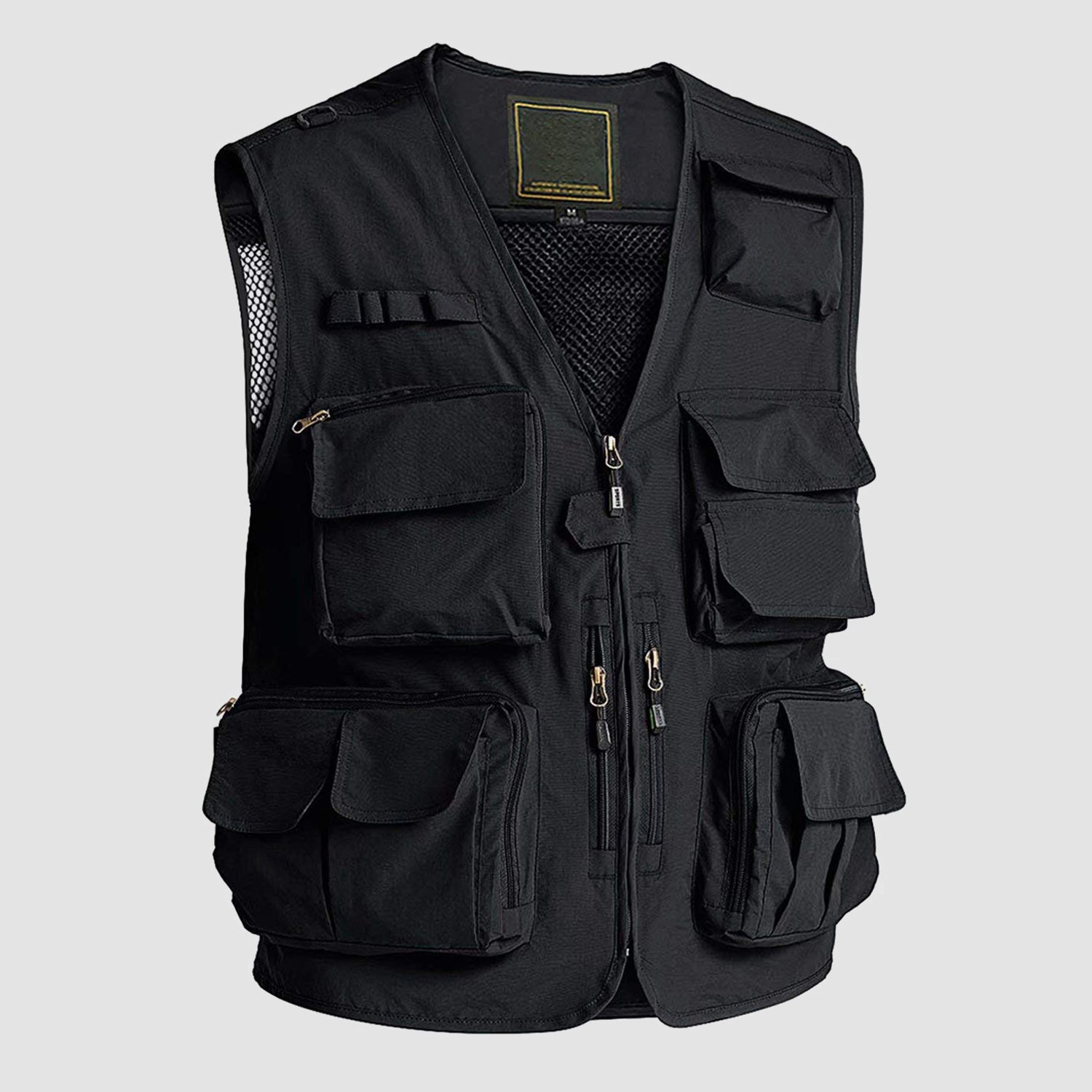 Men's Outerwear Vests Mesh Sleeveless Outdoor Work Vest with Multi Pockets Cargo Waistcoat Fishing