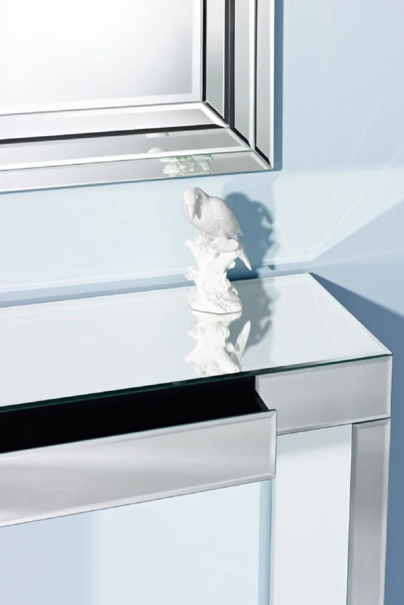 Casa Padrino consola de vidrio espejo de lujo 100 x 30 x A. 83 cm - Mesa consola con caj¨®n - Muebles de Lujo