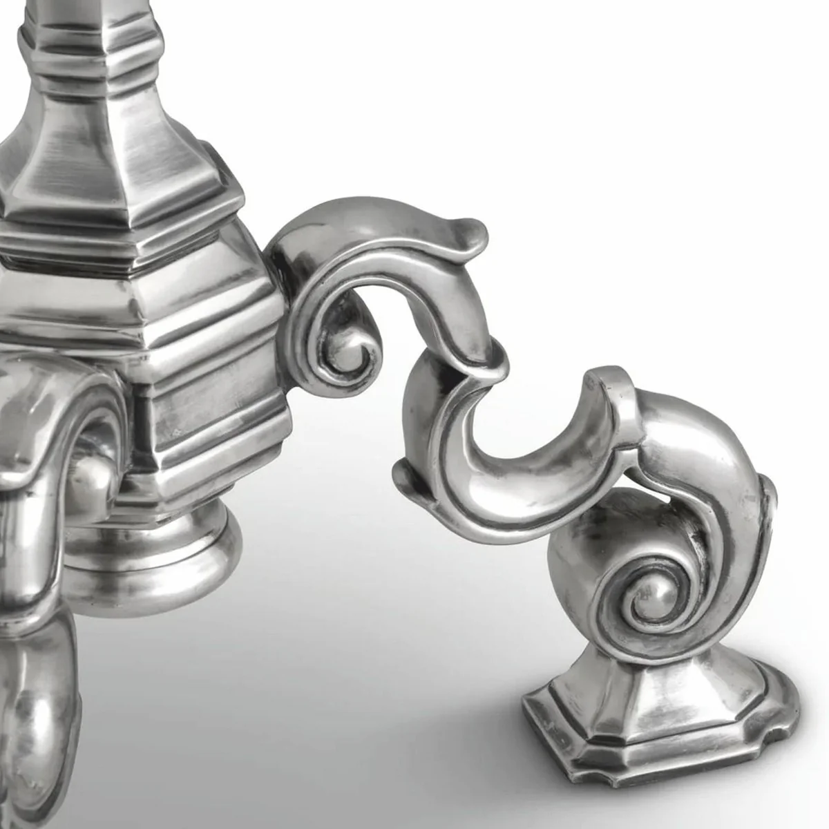 Casa Padrino mesa auxiliar barroco de lujo plata antigua Al. 66 cm - Muebles de hotel barroco