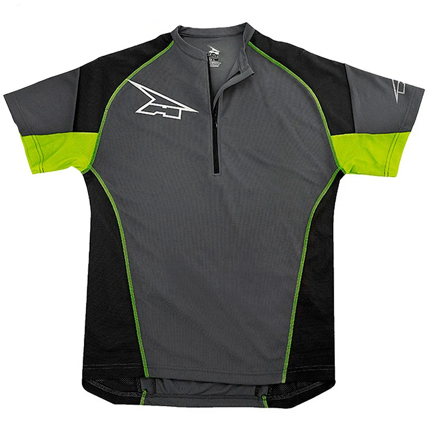 CAMISETA MOUNTAIN BIKE AXO TRAIL - GRIS / LIMA