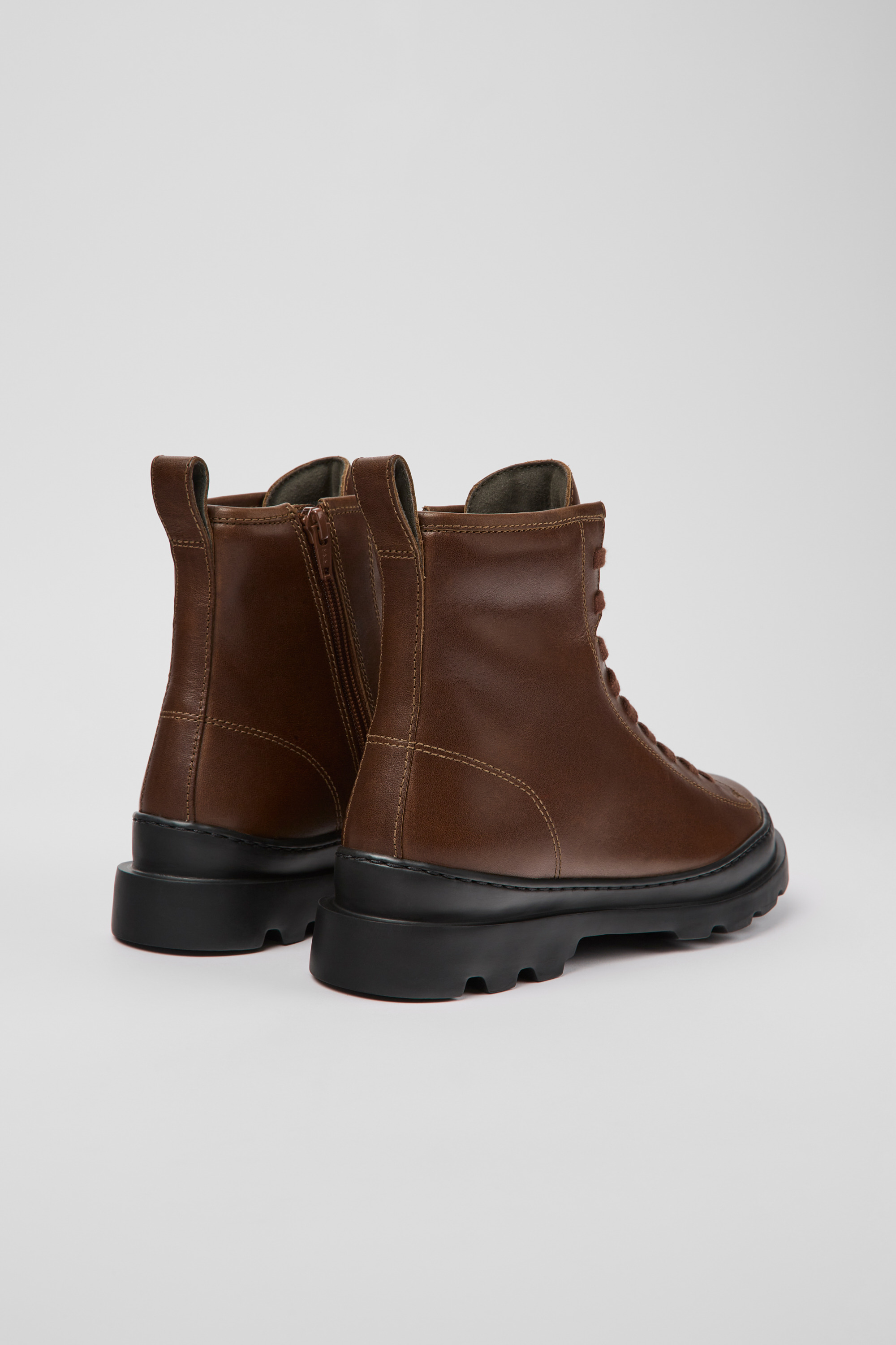 Brutus - Brown lace-up boots for women