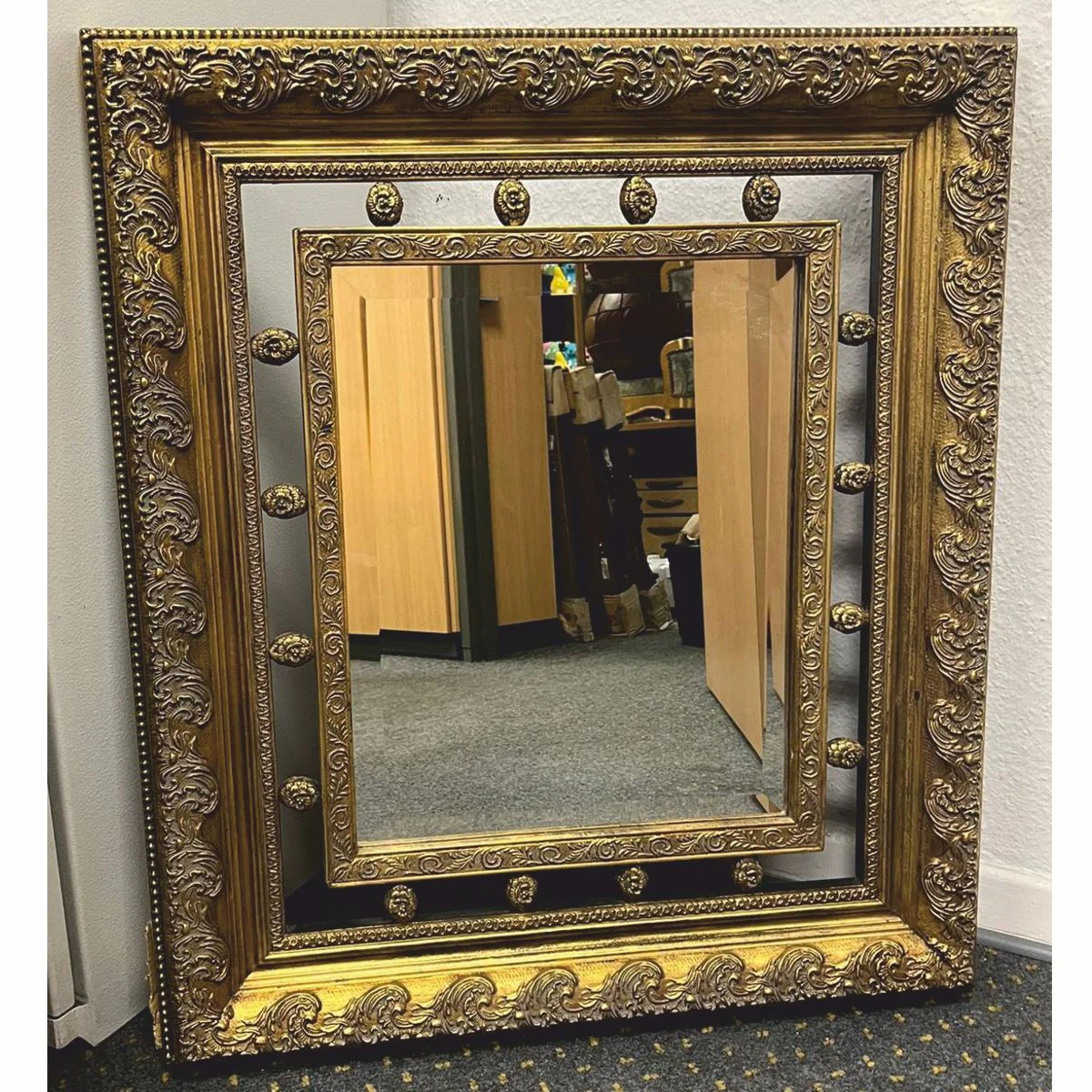 Casa Padrino espejo barroco oro antiguo A. 87 cm - Muebles de estilo barroco