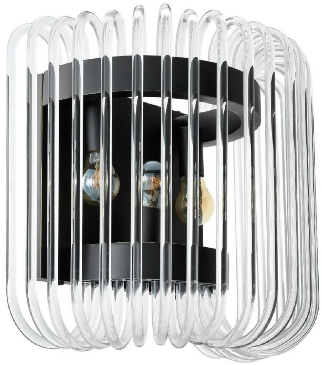 Casa Padrino lámpara de pared de lujo bronce 40 x 24,5 x A. 35 cm - Lámpara de pared noble con varillas de vidrio redondeadas - Colección de Lujo