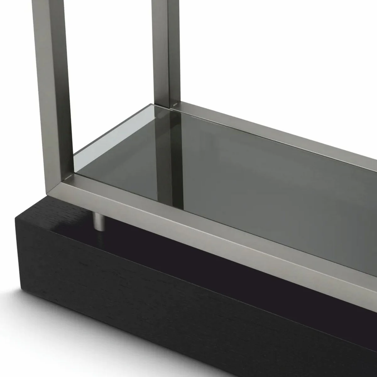 Casa Padrino armario de estanter¨ªa con estantes de vidrio plata / negro / gris A. 240,5 cm - Muebles de lujo