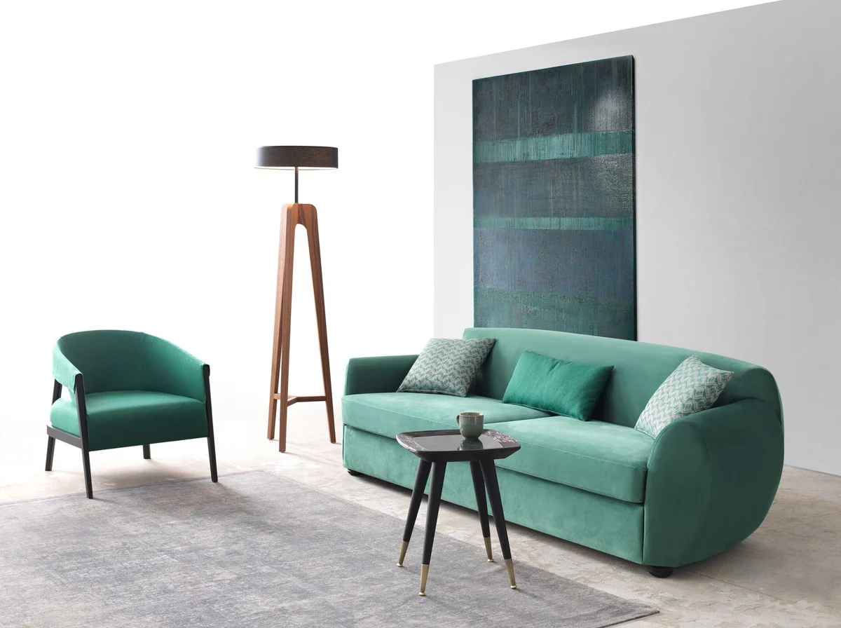 Casa Padrino mesa auxiliar de lujo negro / verde / lat¨®n antiguo 45 x 45 x A. 53 cm - Mesa cuadrada con tapa de m¨¢rmol - Muebles de sal¨®n - Muebles de hotel - Muebles de lujo