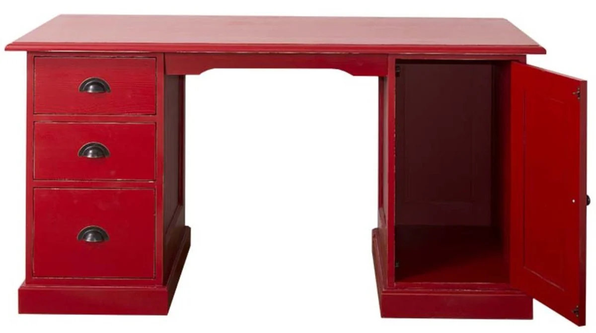Casa Padrino country style desk antique style red 152 x 70 x H. 78 cm - Country Style Office Furniture