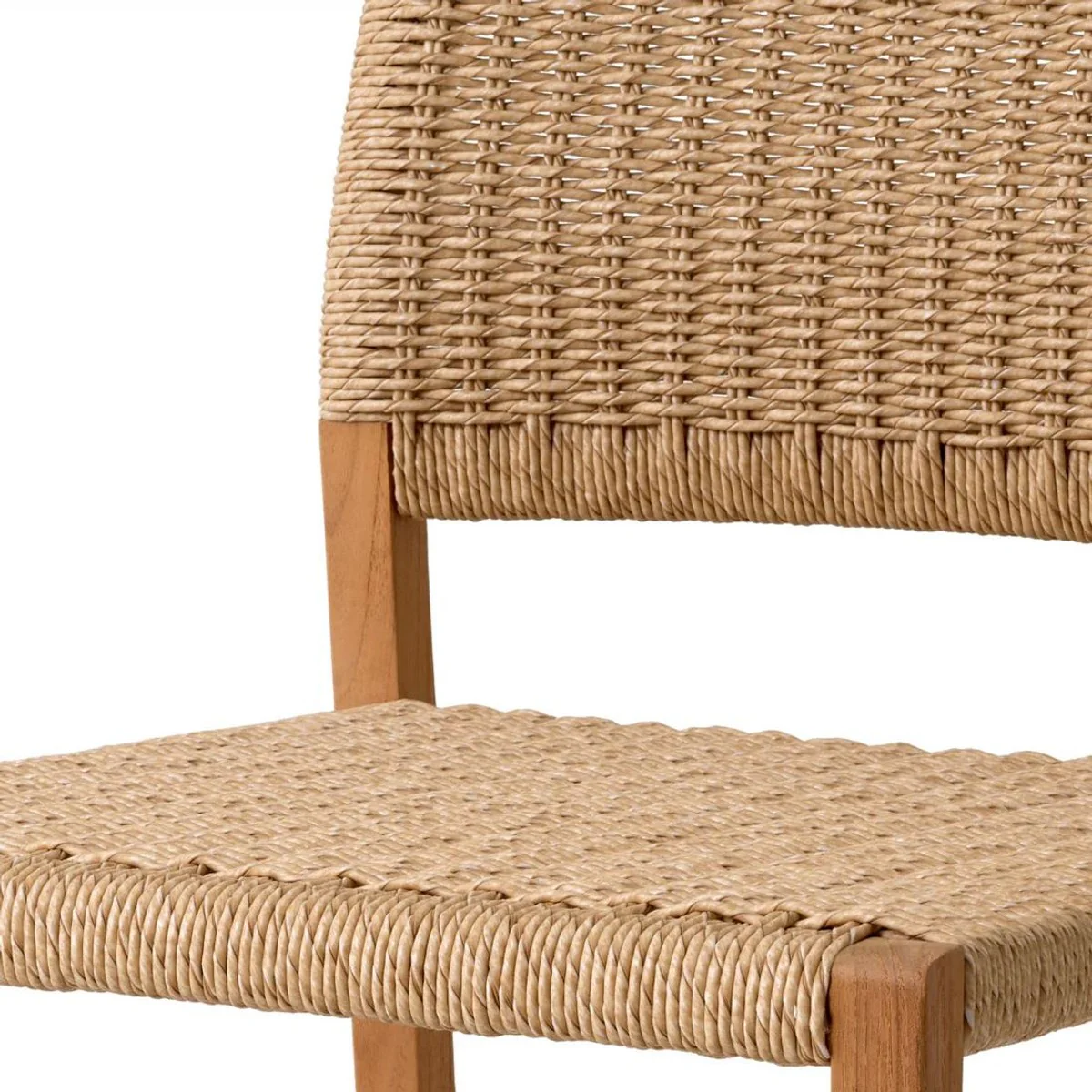 Casa Padrino Silla de Comedor de Teca de Lujo Natural 48 x 58 x A. 78,5 cm - Silla de Jard¨ªn - Muebles de Jard¨ªn - Muebles de Comedor - Muebles de Teca de Lujo