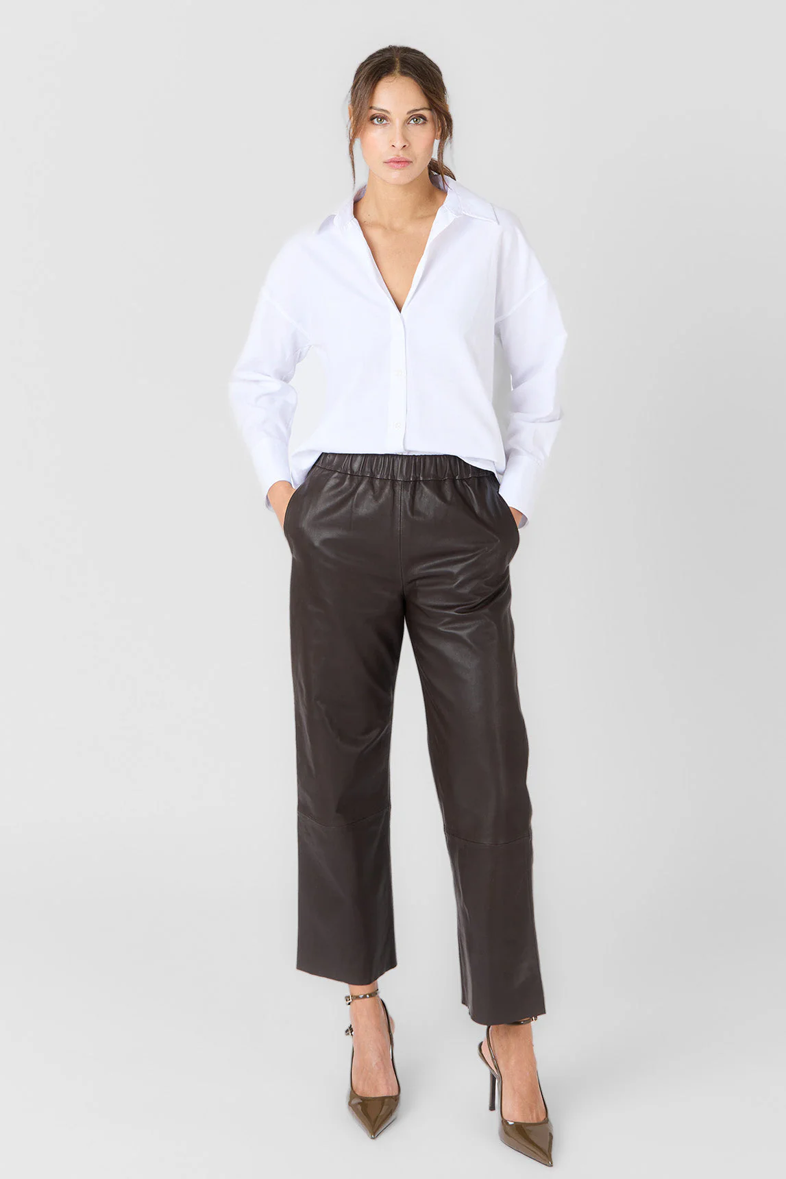 Rivera-spain Pantalón Sarah Serge Pariente Marrón