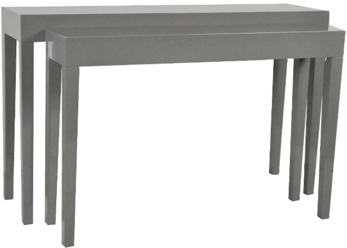 Casa Padrino luxury consoles set of 2 dark gray - Handmade Lacquered Furniture