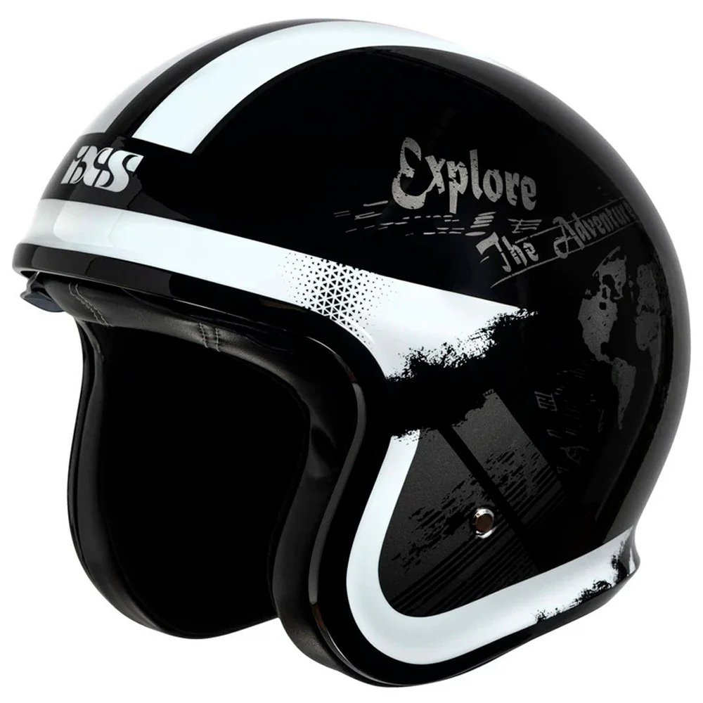 CASCO JET IXS 880 2.2 - NEGRO / BLANCO