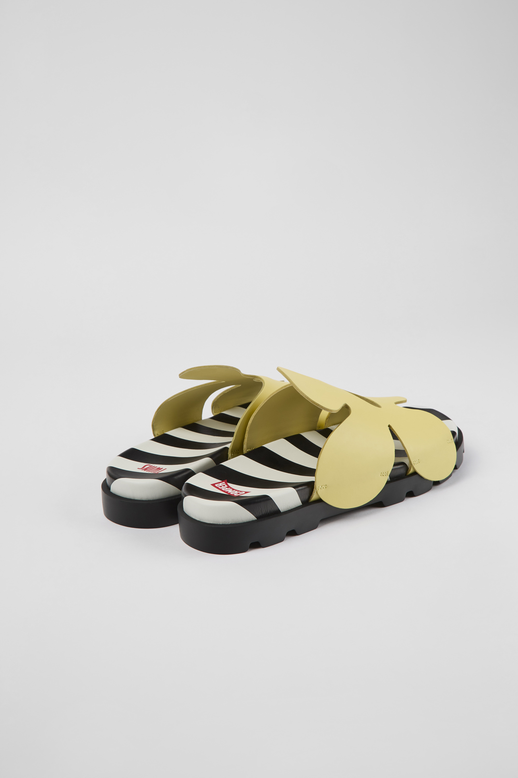 Twins - Yellow leather sandals for men