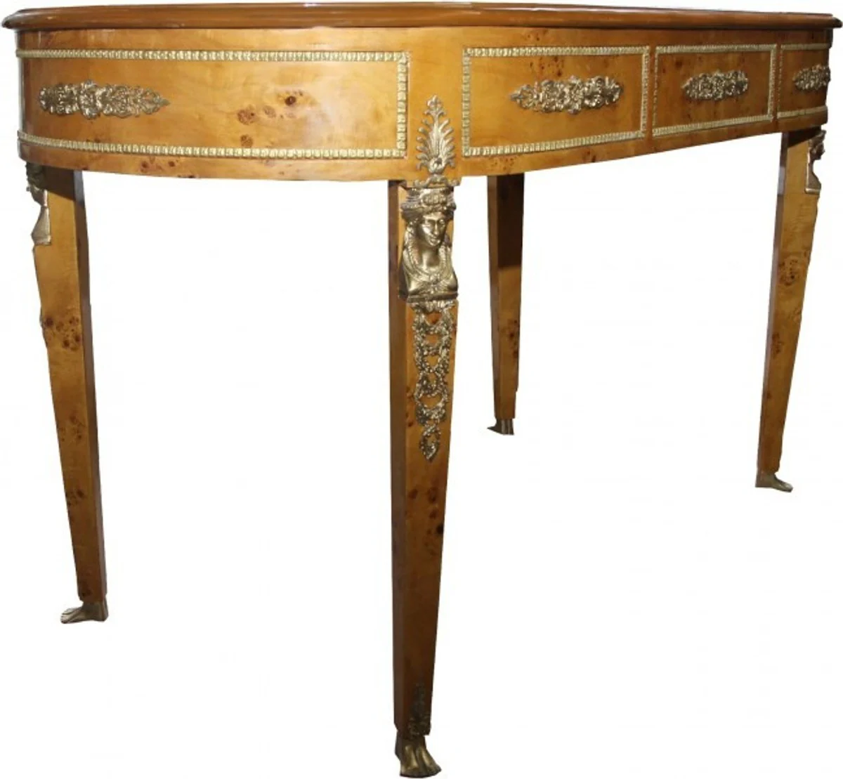 Casa Padrino Luxury Baroque Empire Desk Secretary 150cm - Handmade from solid wood - Baroque desk office furniture