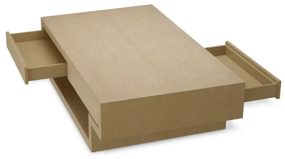 Casa Padrino mesa de centro de lujo con 4 cajones beige 140 cm