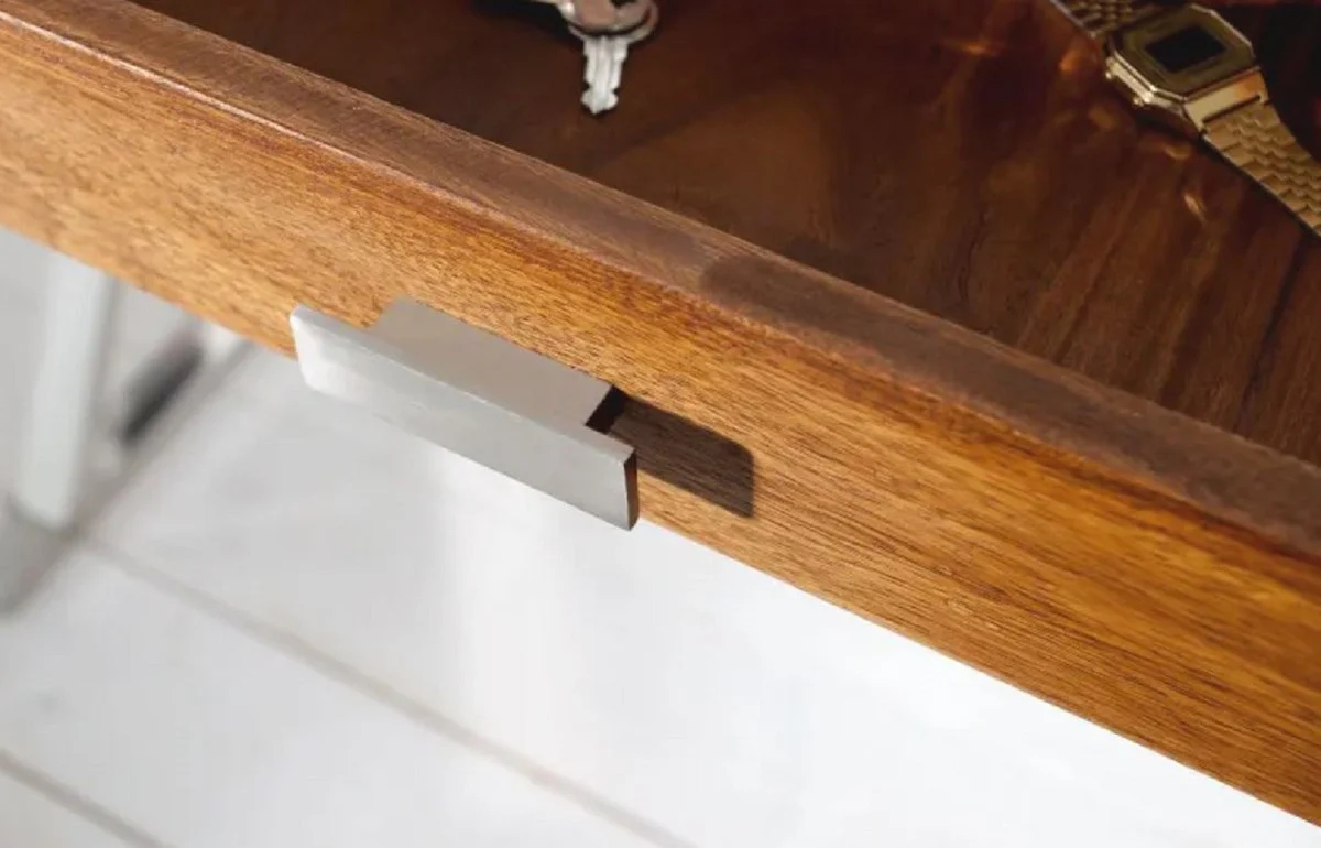 Casa Padrino escritorio con caj¨®n marr¨®n / plata 120 cm - Muebles de oficina