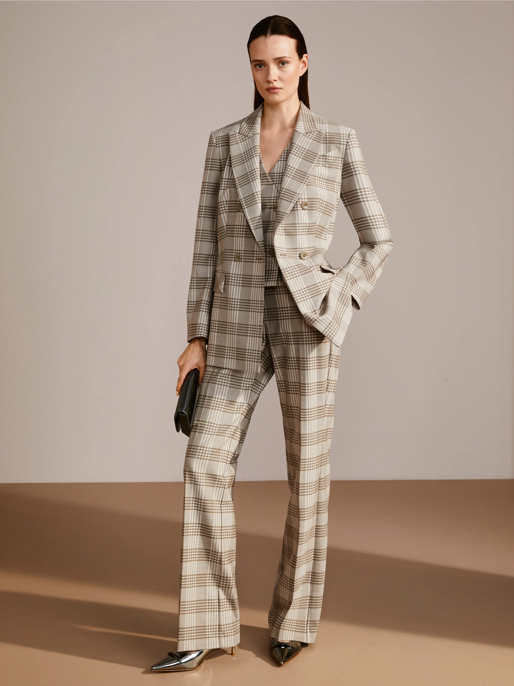 Marc-Cain Blazer in shimmering plaid pattern