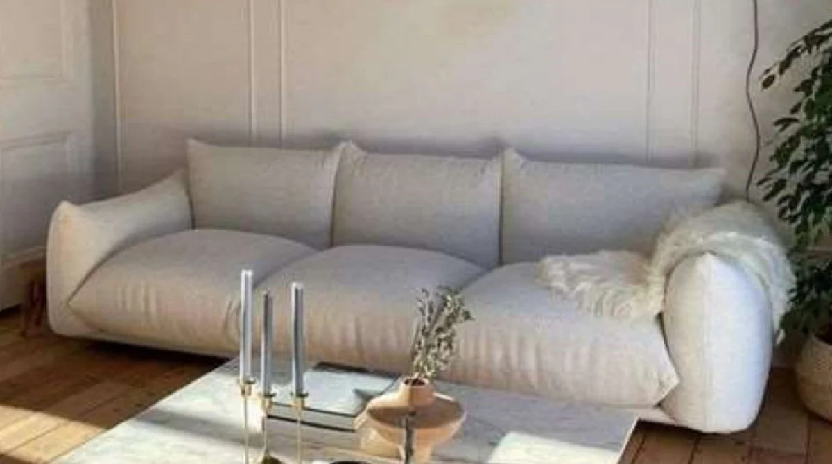 Casa Padrino sof¨¢ de lujo gris 255 x 96 x A. 70 cm - Sof¨¢ de sal¨®n - Sof¨¢ de hotel - Muebles de sal¨®n - Muebles de hotel - Muebles de lujo - Interiores de lujo